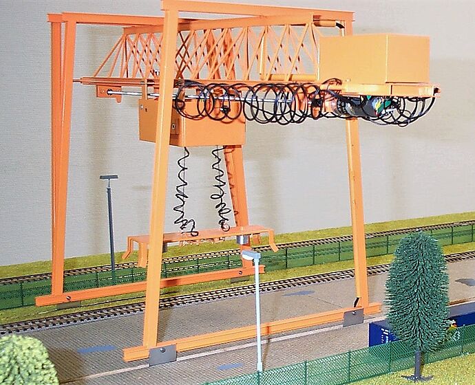 Bild einer Demonstrationsanlage mit RFID-Technik zur Steuerung des Rangierbetriebs am Containerkran (Quelle: Christian Sowada)