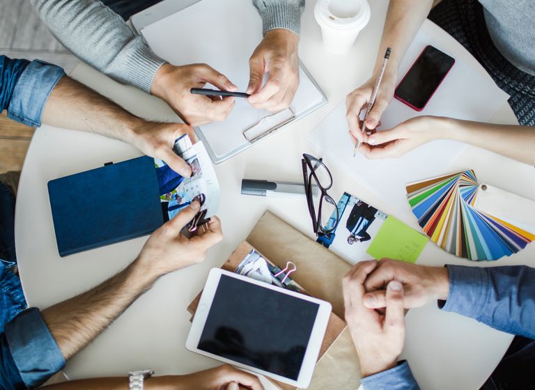 Designers planning work