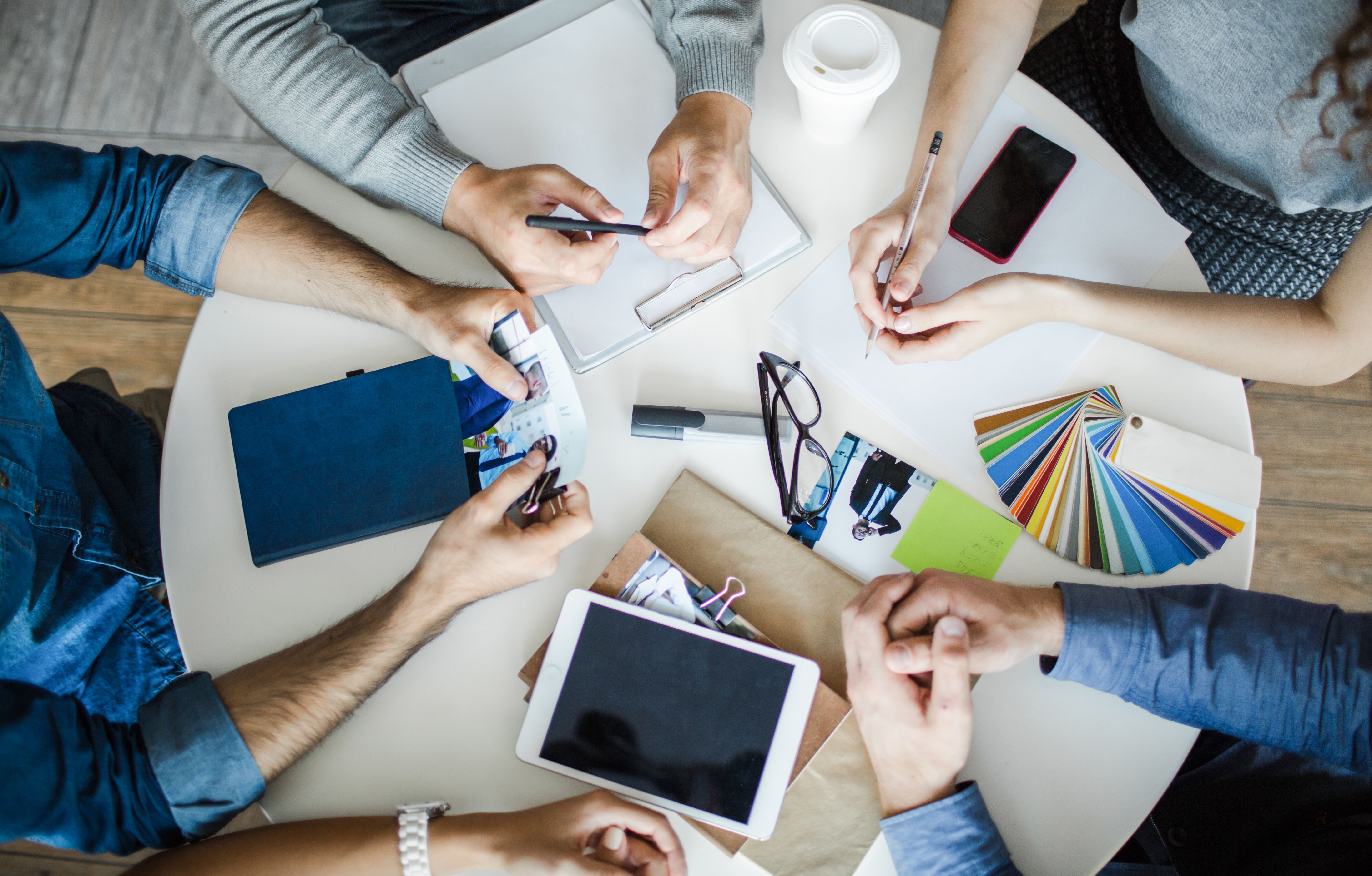Designers planning work