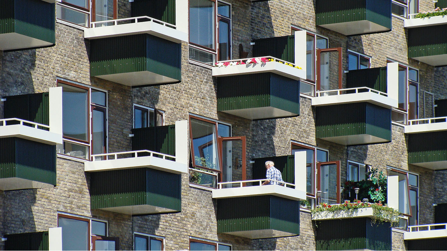 Fassade eines dänischen Wohnhauses