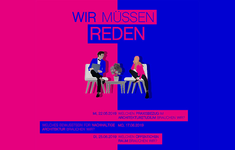Flyer der Veranstaltungsreihe "Wir Müssen Reden!" aus dem Sommersemester 2019