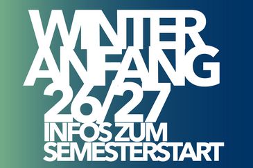Teasergrafik zum Semesterstart in der Fachrrichtung Architektur. Auf ihr ist zu lesen: &raquo;Winteranfang 26/27 Infos zum Semesterstart&laquo;