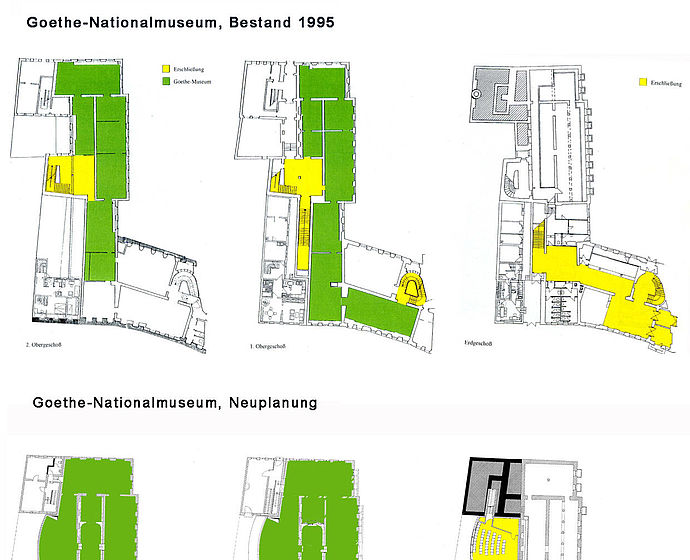 Grundrisse mit den Erschließungssituationen