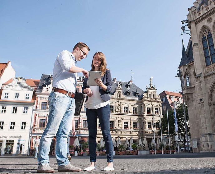 Gruppe Studierende in Erfurt