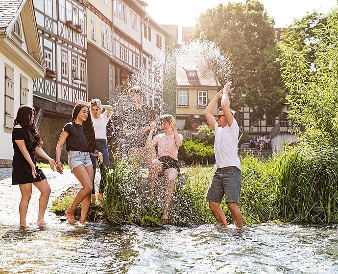 Gruppe Studierende in Erfurt