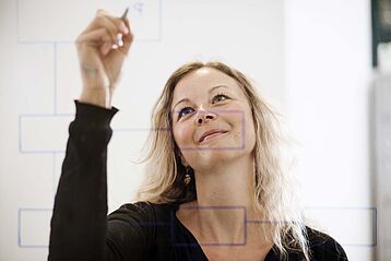 Studierende lernen in der Vorlesung 