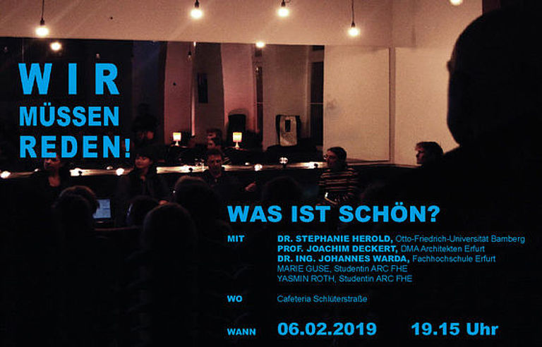Flyer der Veranstaltungsreihe "Wir Müssen Reden!" aus dem Wintersemester 2018