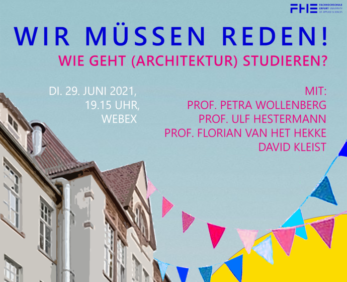 Flyer zur Veranstaltung "WIE GEHT (ARCHITEKTUR) STUDIEREN"