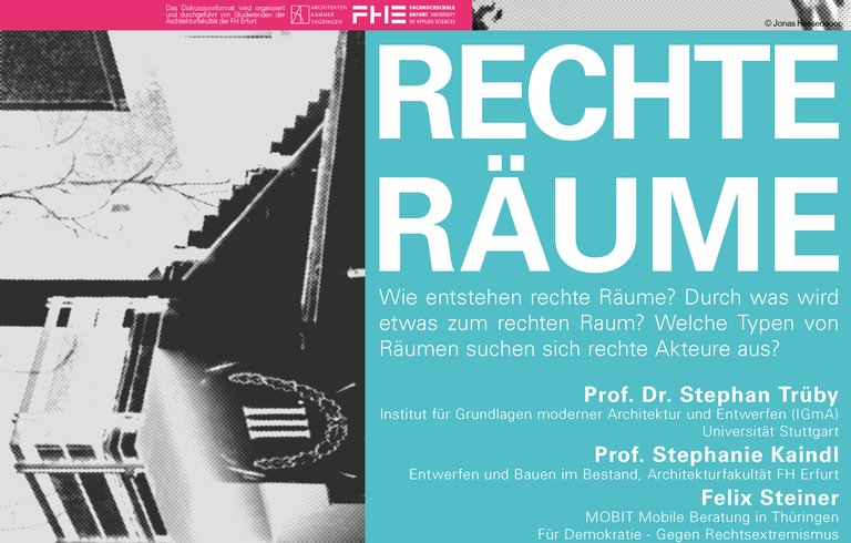 Ausschnitt aus dem Flyer zur Veranstaltung "Rechte Räume" im Rahmen der Veranstaltungsreihe "Wir Müssen Reden!"