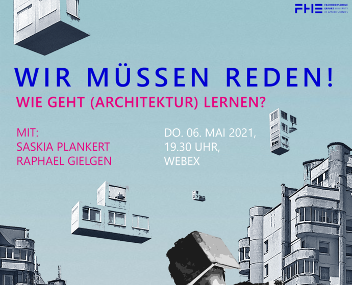 Flyer zur Veranstaltung "WIE GEHT (ARCHITEKTUR) LERNEN?"